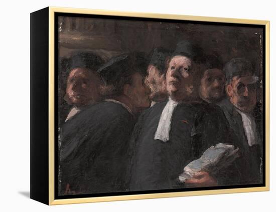 La Salle Des Pas-Perdus Au Palais De Justice-Honore Daumier-Framed Premier Image Canvas