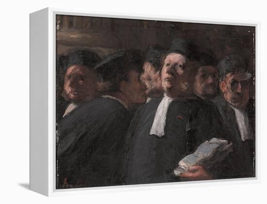 La Salle Des Pas-Perdus Au Palais De Justice-Honore Daumier-Framed Premier Image Canvas
