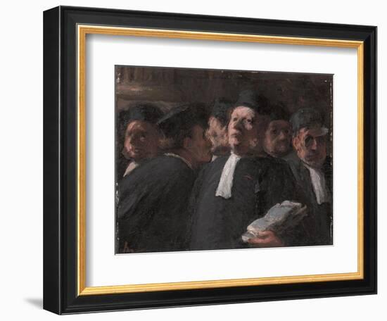 La Salle Des Pas-Perdus Au Palais De Justice-Honore Daumier-Framed Giclee Print