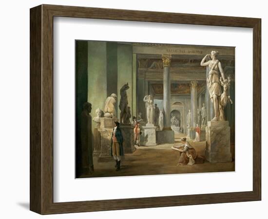 La Salle Des Saisons Au Louvre-Hubert Robert-Framed Giclee Print