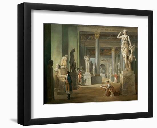 La Salle Des Saisons Au Louvre-Hubert Robert-Framed Giclee Print