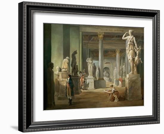 La Salle Des Saisons Au Louvre-Hubert Robert-Framed Giclee Print