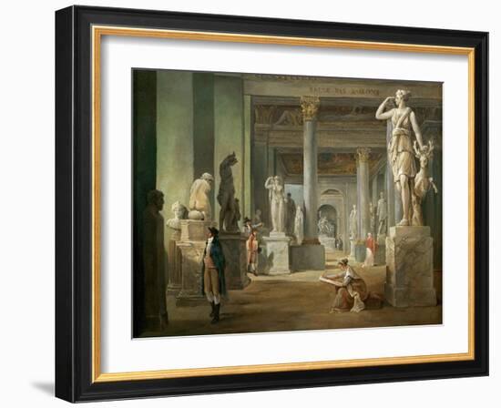 La Salle Des Saisons Au Louvre-Hubert Robert-Framed Giclee Print