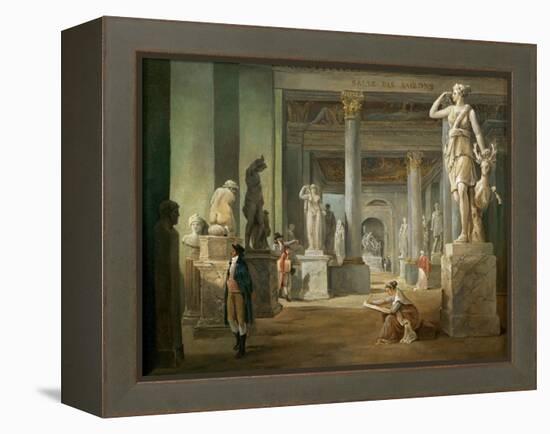 La Salle Des Saisons Au Louvre-Hubert Robert-Framed Premier Image Canvas