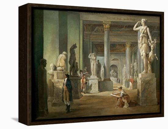 La Salle Des Saisons Au Louvre-Hubert Robert-Framed Premier Image Canvas