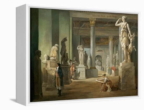 La Salle Des Saisons Au Louvre-Hubert Robert-Framed Premier Image Canvas