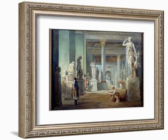 La Salle Des Saisons Au Musee Du Louvre Painting by Hubert Robert (1733-1808) 1802 Sun. 0,37X0,46 M-Hubert Robert-Framed Giclee Print