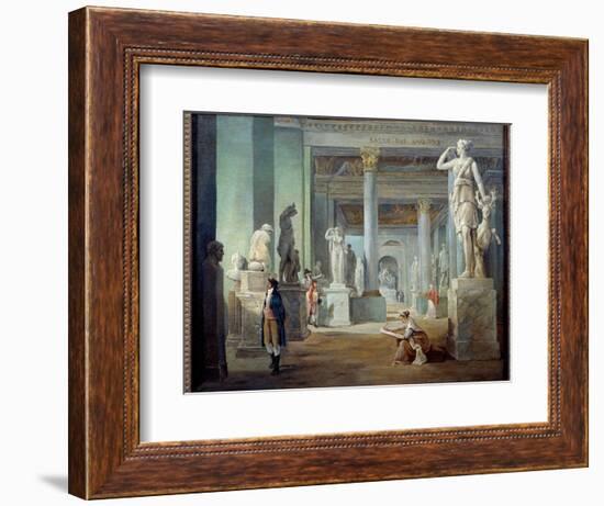 La Salle Des Saisons Au Musee Du Louvre Painting by Hubert Robert (1733-1808) 1802 Sun. 0,37X0,46 M-Hubert Robert-Framed Giclee Print