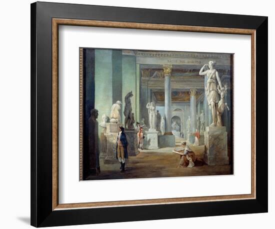 La Salle Des Saisons Au Musee Du Louvre Painting by Hubert Robert (1733-1808) 1802 Sun. 0,37X0,46 M-Hubert Robert-Framed Giclee Print