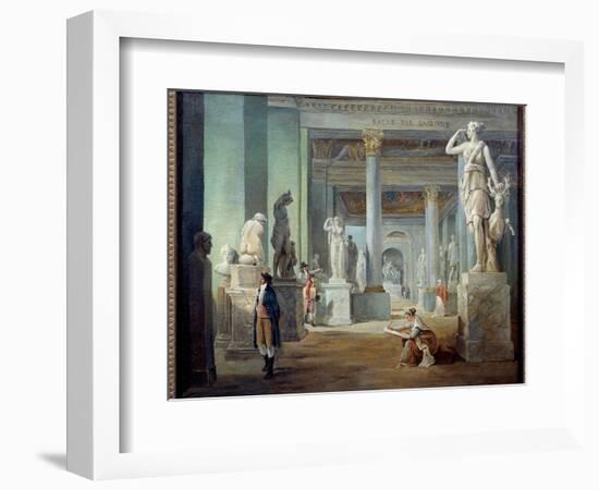 La Salle Des Saisons Au Musee Du Louvre Painting by Hubert Robert (1733-1808) 1802 Sun. 0,37X0,46 M-Hubert Robert-Framed Giclee Print