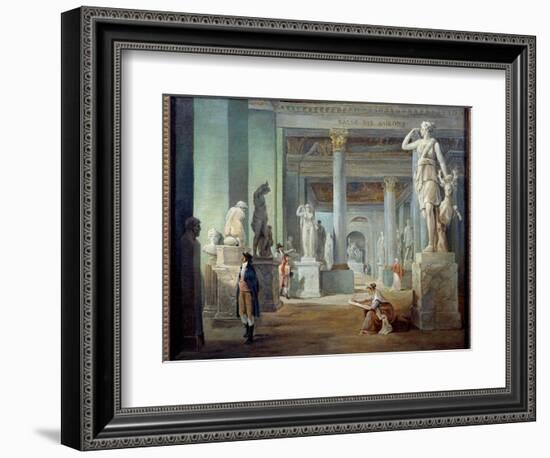 La Salle Des Saisons Au Musee Du Louvre Painting by Hubert Robert (1733-1808) 1802 Sun. 0,37X0,46 M-Hubert Robert-Framed Giclee Print