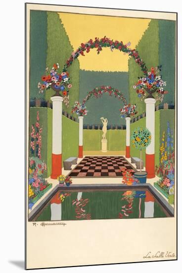 La Salle Verte, Pub. Paris 1919-Georges Barbier-Mounted Giclee Print