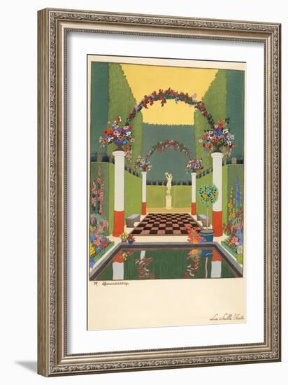 La Salle Verte, Pub. Paris 1919-Georges Barbier-Framed Giclee Print