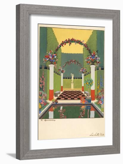 La Salle Verte, Pub. Paris 1919-Georges Barbier-Framed Giclee Print