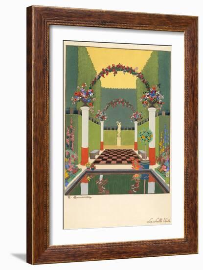 La Salle Verte, Pub. Paris 1919-Georges Barbier-Framed Giclee Print