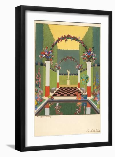 La Salle Verte, Pub. Paris 1919-Georges Barbier-Framed Giclee Print