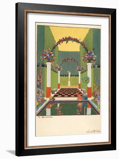 La Salle Verte, Pub. Paris 1919-Georges Barbier-Framed Giclee Print