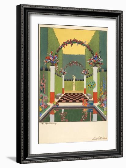 La Salle Verte, Pub. Paris 1919-Georges Barbier-Framed Giclee Print