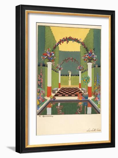 La Salle Verte, Pub. Paris 1919-Georges Barbier-Framed Giclee Print