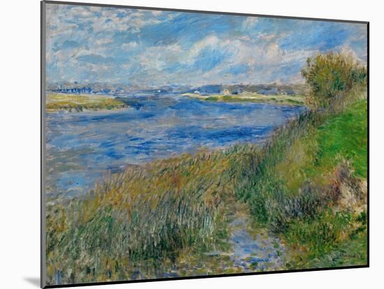 La Seine a Champrosay-banks of the Seine river at Champrosay, 1876 Canvas, 55 x 66 cm R. F.2737.-Pierre-Auguste Renoir-Mounted Giclee Print