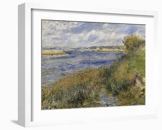 La Seine à Champrosay (Essonne) dit aussi bords de Seine à Champrosay-Pierre-Auguste Renoir-Framed Premium Giclee Print