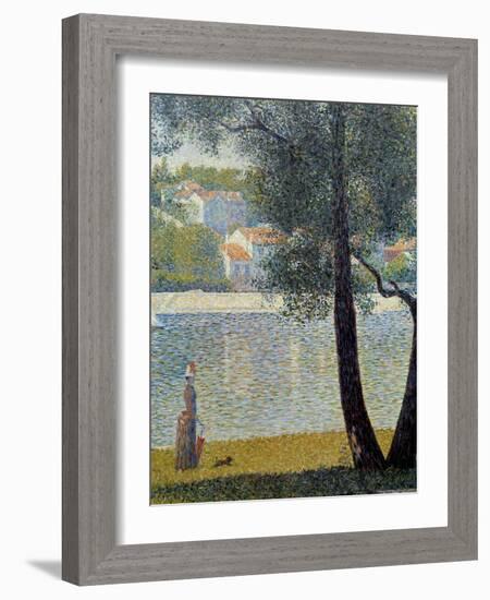 La Seine a Courbevoie Painting by Georges Seurat (1859-1891) 1885 Private Collection - the Seine At-Georges Pierre Seurat-Framed Giclee Print