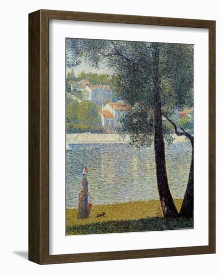 La Seine a Courbevoie Painting by Georges Seurat (1859-1891) 1885 Private Collection - the Seine At-Georges Pierre Seurat-Framed Giclee Print