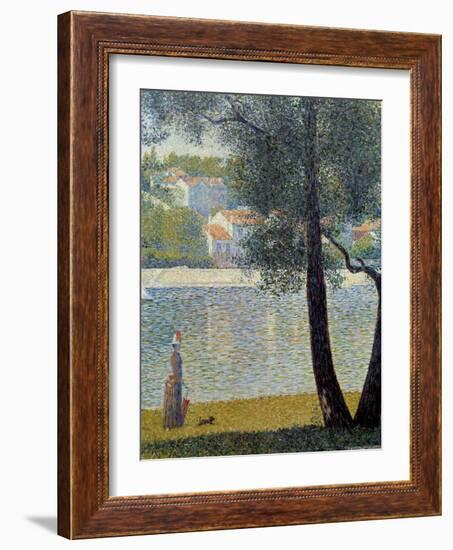 La Seine a Courbevoie Painting by Georges Seurat (1859-1891) 1885 Private Collection - the Seine At-Georges Pierre Seurat-Framed Giclee Print