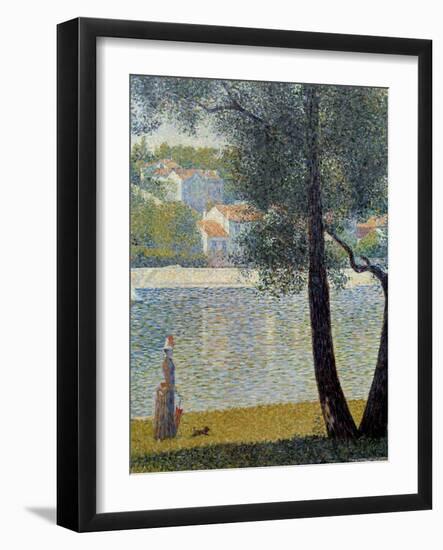 La Seine a Courbevoie Painting by Georges Seurat (1859-1891) 1885 Private Collection - the Seine At-Georges Pierre Seurat-Framed Giclee Print