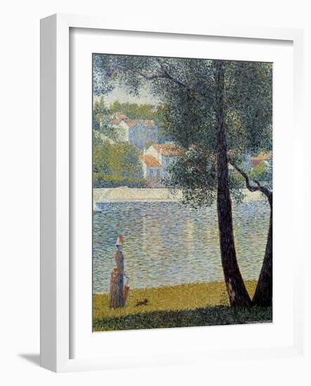 La Seine a Courbevoie Painting by Georges Seurat (1859-1891) 1885 Private Collection - the Seine At-Georges Pierre Seurat-Framed Giclee Print