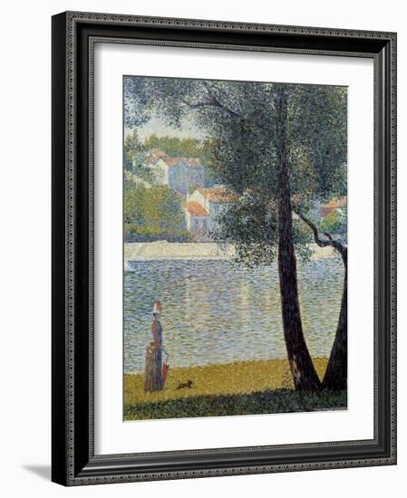 La Seine a Courbevoie Painting by Georges Seurat (1859-1891) 1885 Private Collection - the Seine At-Georges Pierre Seurat-Framed Giclee Print