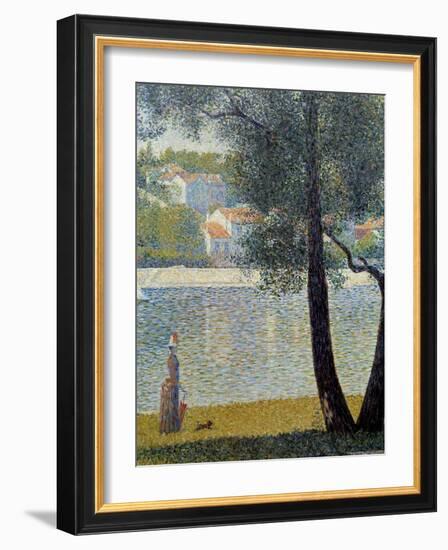 La Seine a Courbevoie Painting by Georges Seurat (1859-1891) 1885 Private Collection - the Seine At-Georges Pierre Seurat-Framed Giclee Print