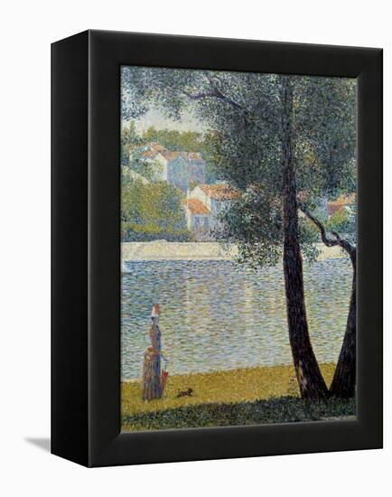 La Seine a Courbevoie Painting by Georges Seurat (1859-1891) 1885 Private Collection - the Seine At-Georges Pierre Seurat-Framed Premier Image Canvas