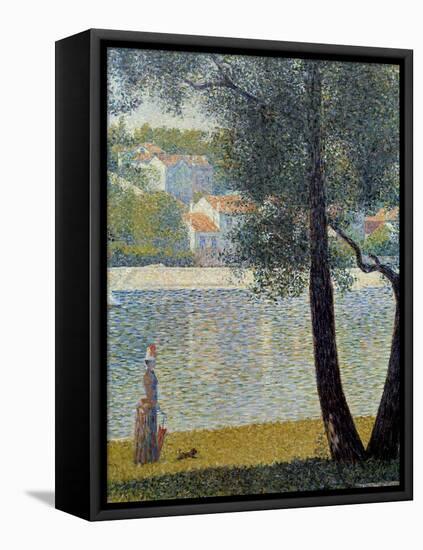 La Seine a Courbevoie Painting by Georges Seurat (1859-1891) 1885 Private Collection - the Seine At-Georges Pierre Seurat-Framed Premier Image Canvas