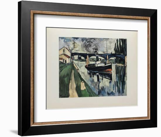 La Seine a Poissy, 1908-Maurice De Vlaminck-Framed Collectable Print