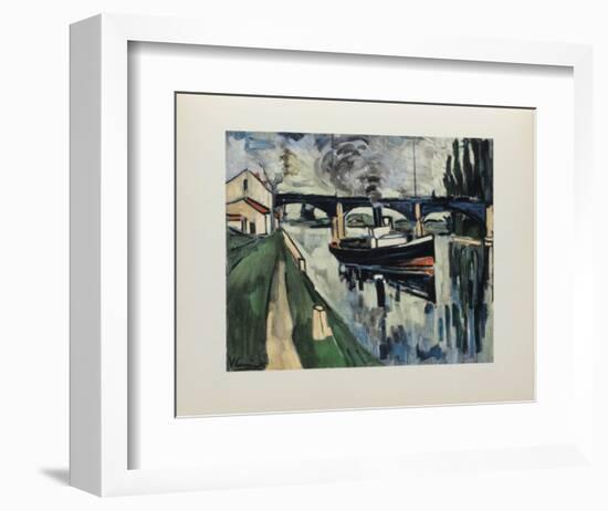 La Seine a Poissy, 1908-Maurice De Vlaminck-Framed Collectable Print