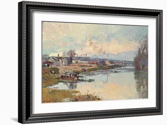 La Seine a Port Marly-Albert-Charles Lebourg-Framed Giclee Print