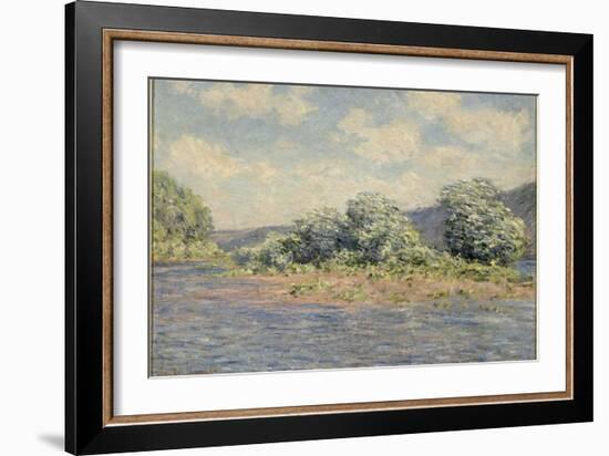 La Seine à Port-Villez (Yvelines)-Claude Monet-Framed Giclee Print