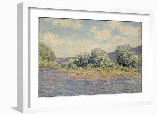 La Seine à Port-Villez (Yvelines)-Claude Monet-Framed Giclee Print