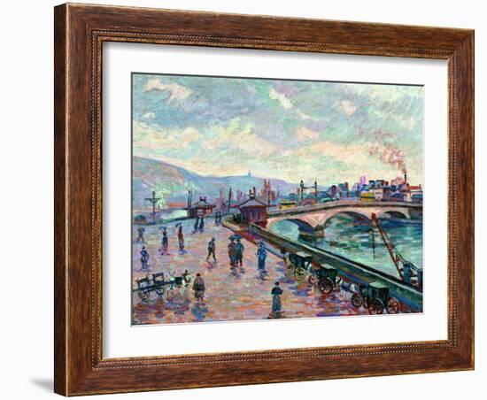 La Seine a Rouen-The Seine-river at Rouen.-Jean-Baptiste-Armand Guillaumin-Framed Giclee Print