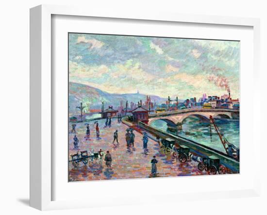 La Seine a Rouen-The Seine-river at Rouen.-Jean-Baptiste-Armand Guillaumin-Framed Giclee Print