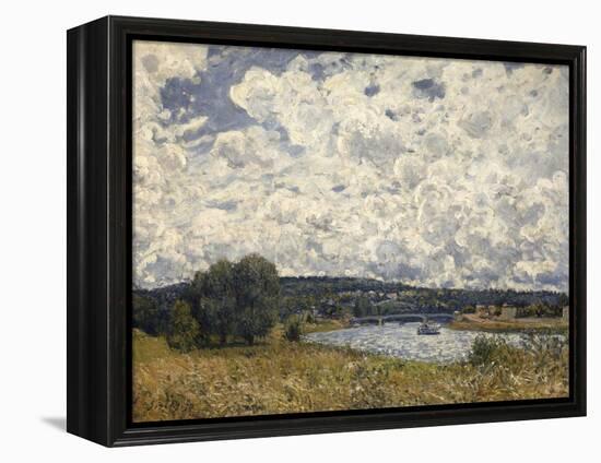 la Seine à Suresnes (Hauts de Seine)-Alfred Sisley-Framed Premier Image Canvas