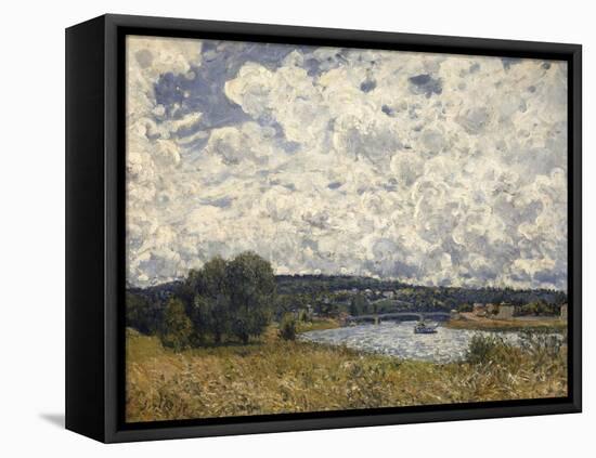 la Seine à Suresnes (Hauts de Seine)-Alfred Sisley-Framed Premier Image Canvas