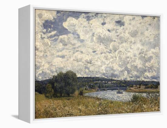 la Seine à Suresnes (Hauts de Seine)-Alfred Sisley-Framed Premier Image Canvas