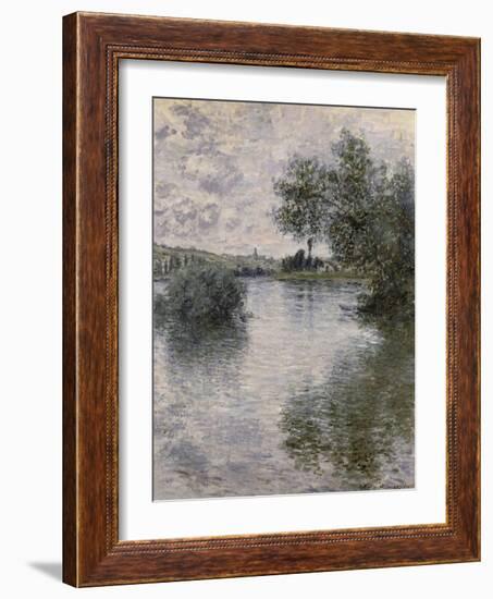 La Seine à Vétheuil-Claude Monet-Framed Giclee Print