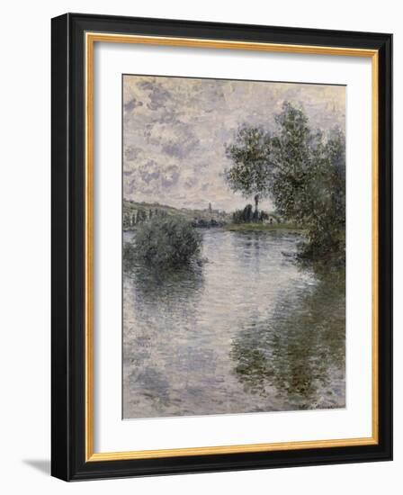 La Seine à Vétheuil-Claude Monet-Framed Giclee Print