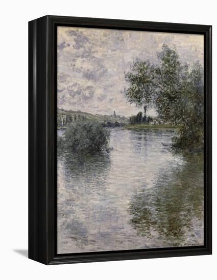 La Seine à Vétheuil-Claude Monet-Framed Premier Image Canvas