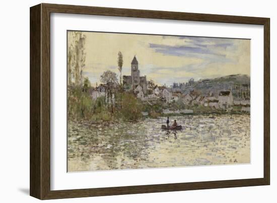 La Seine à Vétheuil-Claude Monet-Framed Giclee Print