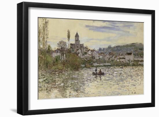 La Seine à Vétheuil-Claude Monet-Framed Giclee Print