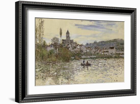 La Seine à Vétheuil-Claude Monet-Framed Giclee Print